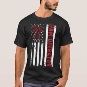 Amerikaanse amateur radio ham radio operator USA v T-shirt