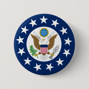 Amerikaanse ambassadeur, Verenigde Staten Ronde Button 5,7 Cm