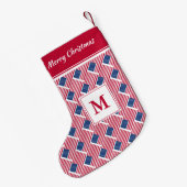 Amerikaanse AMERIKA - Vlag - monogram aangepaste t Kleine Kerstsok (Achterkant (Hangend))