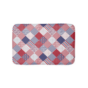 Amerikaanse Amerikaan Diagonal Red White & Blue Qu Badmat