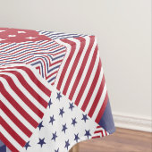 Amerikaanse Amerikaan Diagonal Red White & Blue Qu Tafelkleed (Voorbeeld)