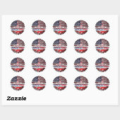 Amerikaanse Amerikaanse Amerikaanse Amerikaanse Am Ronde Sticker (Vel)