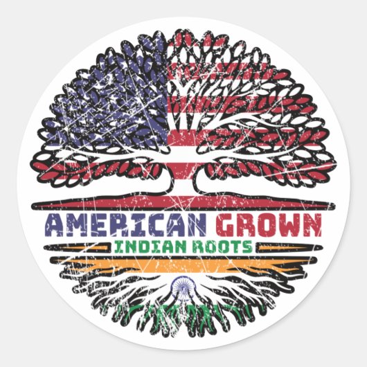 Amerikaanse Amerikaanse Amerikaanse Amerikaanse Am Ronde Sticker (Voorkant)