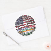 Amerikaanse Amerikaanse Amerikaanse Amerikaanse Am Ronde Sticker (Envelop)