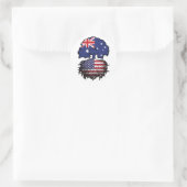 Amerikaanse Amerikaanse Amerikaanse Australische r Ronde Sticker (Tas)