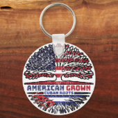 Amerikaanse Amerikaanse Amerikaanse Cuba-Amerikaan Sleutelhanger (Voorkant)