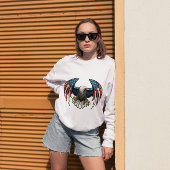 Amerikaanse Amerikaanse Bald Eagle; Rood wit en bl T-shirt