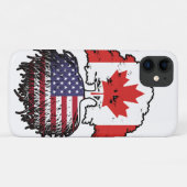 Amerikaanse Amerikaanse Canadese vlag voor boomsta Case-Mate iPhone Case (Achterkant (horizontaal))