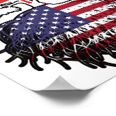 Amerikaanse Amerikaanse Canadese vlag voor boomsta Poster (Hoek)