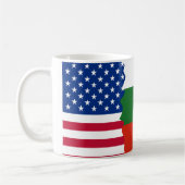Amerikaanse/Amerikaanse en Bulgaarse vlag Koffiemok (Links)