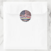Amerikaanse Amerikaanse Kaapverdische Amerikaanse  Ronde Sticker (Tas)