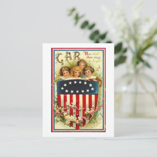 Amerikaanse  Amerikaanse meisjes Briefkaart (Staand voorkant)