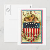 Amerikaanse  Amerikaanse meisjes Briefkaart (Voorkant / Achterkant)