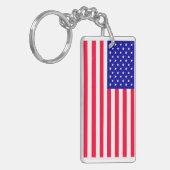 Amerikaanse Amerikaanse vlag Acryl Sleutelhangers (Voorkant Links)
