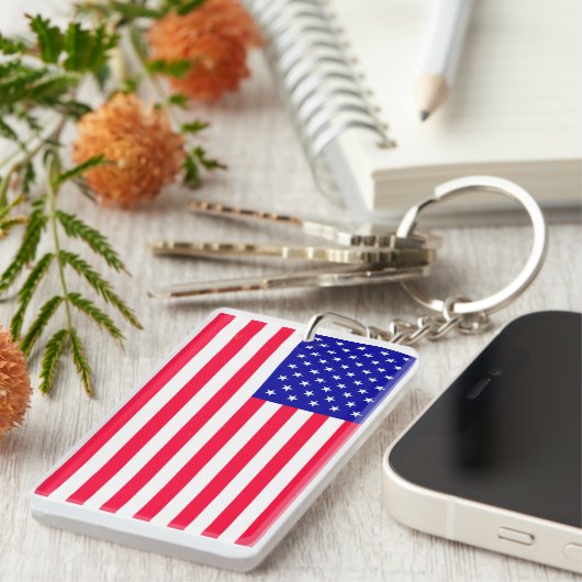 Amerikaanse Amerikaanse vlag Acryl Sleutelhangers (Voorkant Rechts)