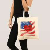 Amerikaanse Amerikaanse vlag: Amerikaanse katoenka Tote Bag (Voorkant (product))