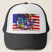 Amerikaanse Amerikaanse vlag Amerikaanse staten Trucker Pet (Voorkant)