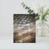 Amerikaanse  Amerikaanse vlag bruiloft Kaart (Staand voorkant)