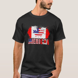 Amerikaanse Amerikaanse vlag Canadese vlag Canada T-shirt