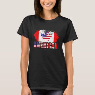 Amerikaanse Amerikaanse vlag Canadese vlag Canada T-shirt