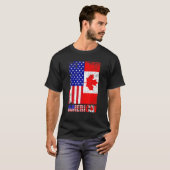 Amerikaanse Amerikaanse vlag Canadese vlag Canada T-shirt (Voorkant volledig)