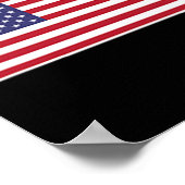 Amerikaanse Amerikaanse vlag Cool Patriottische VS Poster (Hoek)