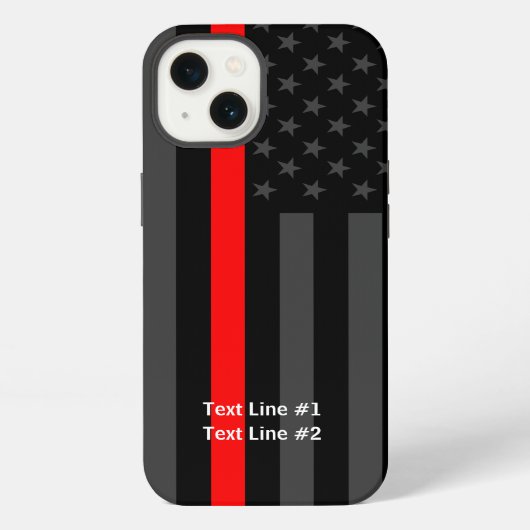 Amerikaanse Amerikaanse vlag Dünne Rode Lijn Uw te iPhone Hoesje (Achterkant)