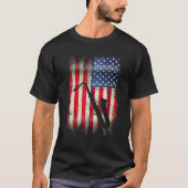 Amerikaanse  Amerikaanse vlag Funny Music T T-shirt (Voorkant)