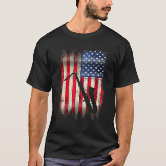 Amerikaanse Amerikaanse vlag Funny Music T T-shirt