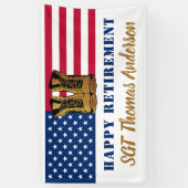 Amerikaanse Amerikaanse vlag Gold Boots militair p Spandoek (Verticaal)
