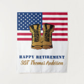 Amerikaanse Amerikaanse vlag Gold Boots militair p Wandkleed (Voorkant)