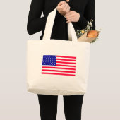Amerikaanse Amerikaanse vlag Grote Canvas tas (Voorkant (product))