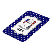 Amerikaanse Amerikaanse vlag Oude Engelse Sheepdog Magneet (Linkerzijde)