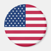 Amerikaanse Amerikaanse vlag Patriotic Round Fridg Magneet (Voorkant)