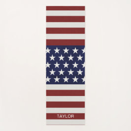 Amerikaanse Amerikaanse vlag Patriottic Custom Nam Yogamat