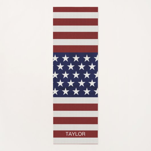 Amerikaanse Amerikaanse vlag Patriottic Custom Nam Yogamat (Voorkant)