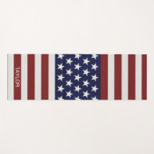 Amerikaanse Amerikaanse vlag Patriottic Custom Nam Yogamat (Voorkant (horizontaal))