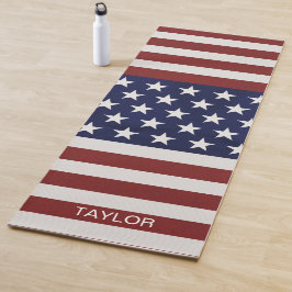 Amerikaanse Amerikaanse vlag Patriottic Custom Nam Yogamat