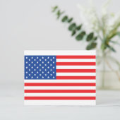 amerikaanse amerikaanse vlag rood wit briefkaart (Staand voorkant)