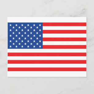 amerikaanse amerikaanse vlag rood wit briefkaart