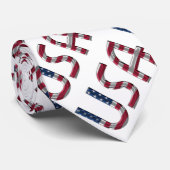 Amerikaanse Amerikaanse vlag Typografische Patroon Stropdas (Opgerold)