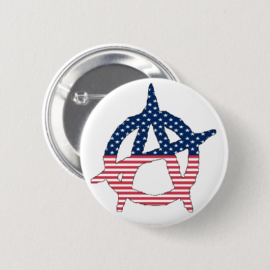 Amerikaanse anarchie Button (Voorkant /achterkant)