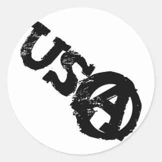 Amerikaanse anarchist ronde sticker