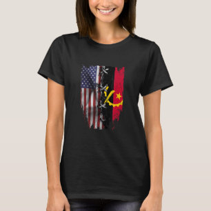 Amerikaanse Angolese rots Amerikaanse vlag T-shirt