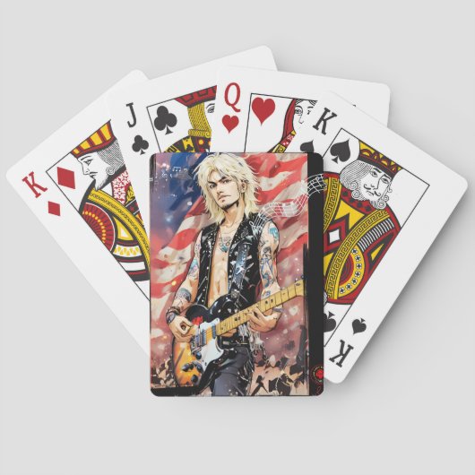 Amerikaanse anime rocker speelkaarten (Achterkant)