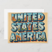 Amerikaanse ansichtkaart briefkaart (Voorkant / Achterkant)