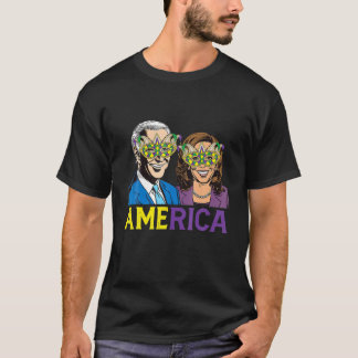 Amerikaanse anti-Biddenkers Mardi Gras Carnaval T-shirt