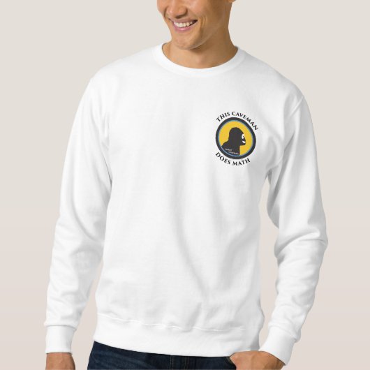 Amerikaanse Apparel Raglan: Wiskunde Smart Caveman Trui (Voorkant)