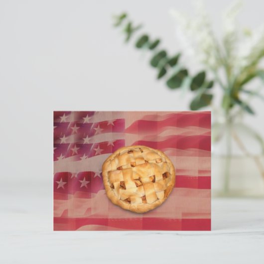 Amerikaanse appeltaart briefkaart (Staand voorkant)
