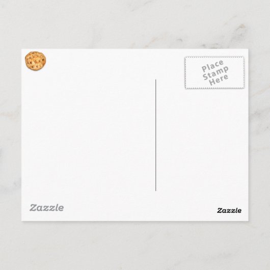 Amerikaanse appeltaart briefkaart (Achterkant)